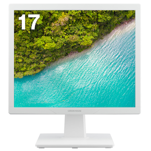 グリーンハウス｜GREEN HOUSE｜液晶ディスプレイ(17型/TN/SXGA 1280×1024/14ms/HDMI/D-Sub/VESA/5年保証)(ホワイト)｜GH-LCS17D-WH