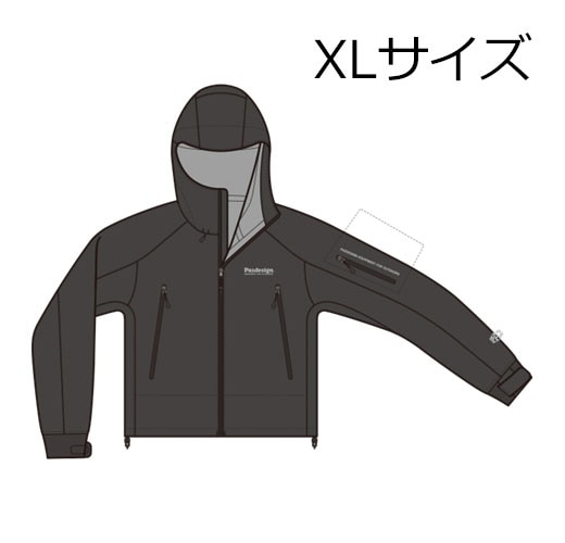 BS・WDレインジャケット3 XLサイズ(ガンメタル) | パズデザイン | PBR