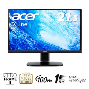 Acer｜エイサー｜液晶ディスプレイ(21.5型/VA/FullHD 1920×1080/100Hz/1ms/HDMI1.4/D-Sub/VESA/3年保証)(ブラック)｜KA220QHbmix