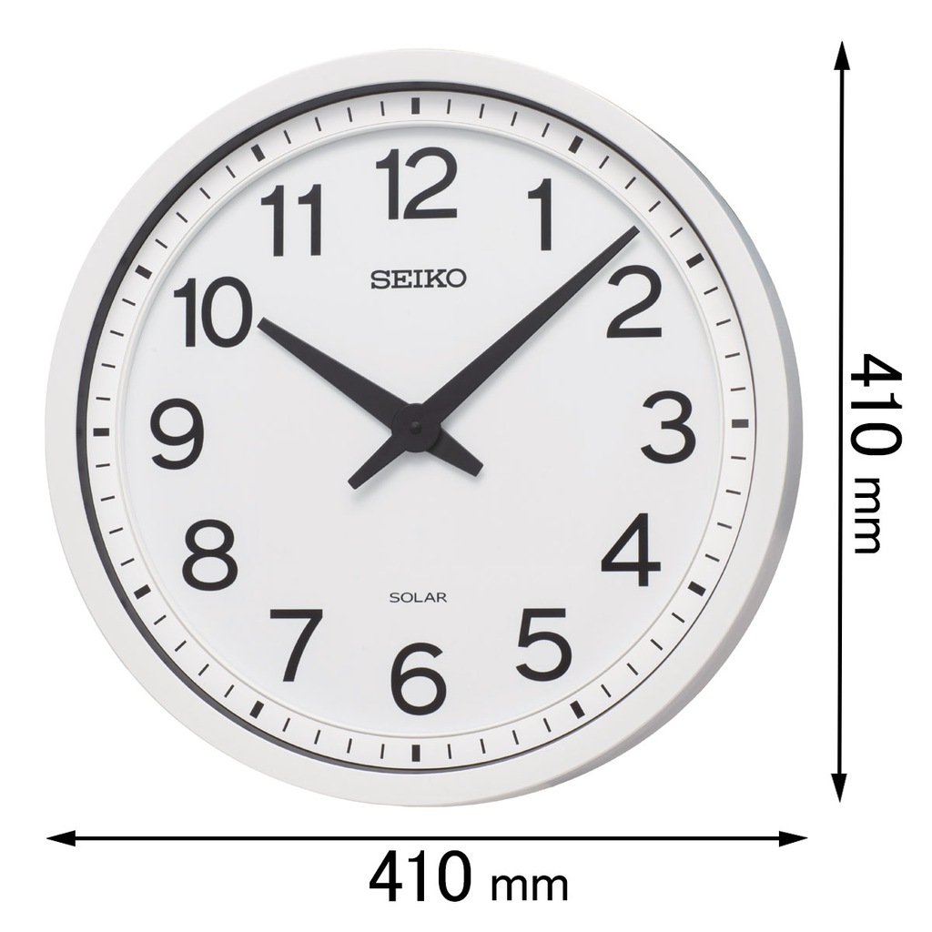 06) 訳あり品 セイコーソーラー電波掛け時計 SEIKO セイコー 屋外用ソーラー電波壁掛け時計【SF211S】 53cm