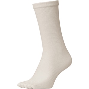 ムレを嫌う男の靴下 5本指 4足組（キナリ・サイズ：24.5～27.0cm）