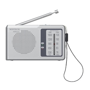 WINTECH�bAM/FM�|�[�^�u�����W�I�i�V���o�[�j�bKMR-63