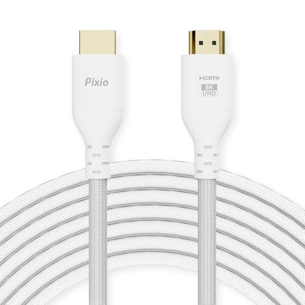 Amazon | Pixio ホワイト 8K HDMI 2.1 ケーブル 超認定 超高速