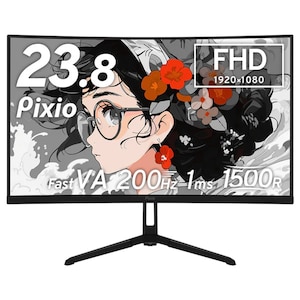Pixio�b�s�N�V�I�b�y�p�b�P�[�W�s�ǁz�Q�[�~���O�t���f�B�X�v���C(23.8�^/�Ȗʌ^/Fast VA/FullHD 1920�~1080/200Hz/1ms/HDR10/HDMI2.0/DP1.4/VESA/2�N�ۏ�)(�u���b�N)�bPXC248WAVE-O