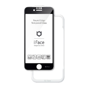 Hamee�biPhone SE(��3/2����)/8/7/6s/6�p ��ʕی�V�[�g ���ʕی� ���E���h�G�b�W�����K���X IFACE�i�u���b�N�j�b41-890264