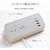 Hamee�b2�R���Z���g/USB3�|�[�g/Type-C1�|�[�g OA�^�b�v�P�[�u����̌^ 1.5m humor�i�~���g�j�b669-944820