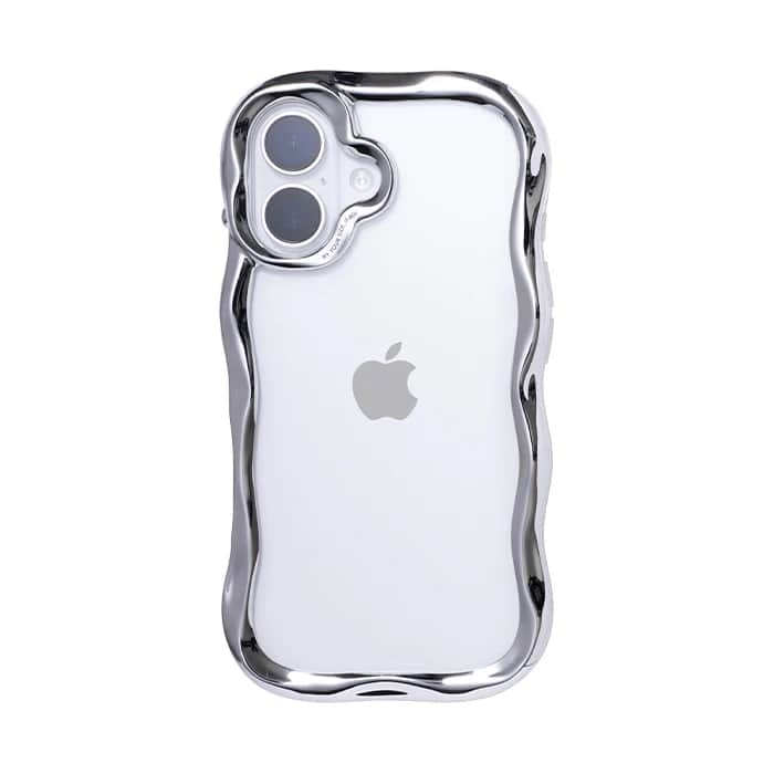 iPhone16用 クリアケース iFACE BEBLING WAVE（シルバー） | Hamee
