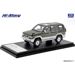1/43 ISUZU BIGHORN (1993) カスタマイズ ゴールドマイカグリーン／ライトシルバーメタリック【HS417GR】