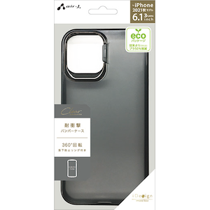 �G�A�[�W�F�C�biPhone 13 Pro�i6.1�C���`�j�p �X�^���h�@�\�t�������Y�K�[�h �ϏՌ�PC�P�[�X�i�u���b�N�j�bAC-P21P-LSBK