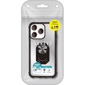�G�A�[�W�F�C�biPhone15 Pro�i6.1inch/3��j�p �ϏՌ��X�}�z�����O�t�N���A�P�[�X�i�u���b�N�j�bAC-P23P-TRBK