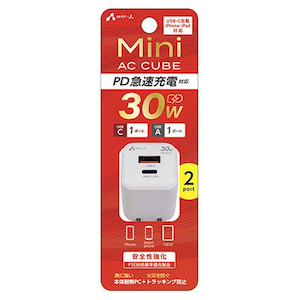 �G�A�[�W�F�C�bPD30W�Ή� Type-C 1�|�[�g/USB 1�|�[�g AC�[�d��i�z���C�g�j�bAKJ-PDC30WH