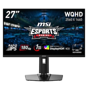 MSI｜エムエスアイ｜ゲーミング液晶ディスプレイ(27型/RAPID IPS/WQHD 2560×1440/180Hz/1ms/HDR400/HDMI2.0b/DP1.4a/USB TYPE-C/VESA/PIP・PBP対応/3年保証)(ブラック)｜G274QPF-E2