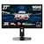 MSI｜エムエスアイ｜ゲーミング液晶ディスプレイ(27型/RAPID IPS/WQHD 2560×1440/180Hz/1ms/HDR400/HDMI2.0b/DP1.4a/USB TYPE-C/VESA/PIP・PBP対応/3年保証)(ブラック)｜G274QPF-E2