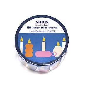 SAIEN｜マスキングテープ（Heidi Valkola ヘイディ・ヴァルコラCandles 20mm×5m）｜TR-4021