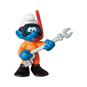 ���f�B�R���E�g�C�bUDF THE SMURFS SERIES 1 SMURF DIVER�bUDF �ϰ�S1 �ϰ��޲�ް