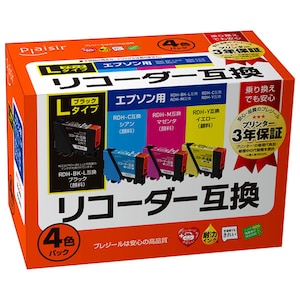プレジール｜［エプソン RDH-4CL 互換］インクカートリッジ(4色セット）｜PLE-ERDH-4PL