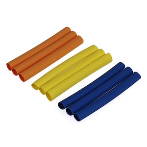 (S10)3カラー収縮チューブ 5mm(青･黄･橙) 各3pcs【3125】