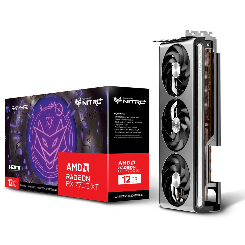 SAPPHIRE NITRO+ Radeon RX 7700 XT GAMING OC 12GB GDDR6 SAPPHIRE NITRO+ Radeon RX 7700 XT GAMING OC 12GB GDDR6