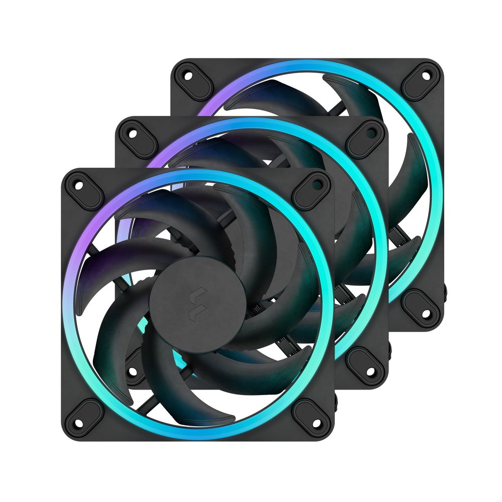 120mm径 ファン Momentum 12 RGB 3個パック（ブラック