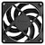 Fractal Design�b�t���N�^���f�U�C���b120mm PC�P�[�X�t�@�� Reverse Dynamic 3 �i�u���b�N�j�bFD-F-DY3-1202