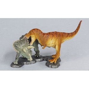 miniQ ミニチュア キューブ 白亜紀の対決! ティラノサウルス VS トリケラトプス 約95mm PVC製 塗装済み完成品フィギュア 002 Amazon | miniQ ミニチュア キューブ 白亜紀の対決
