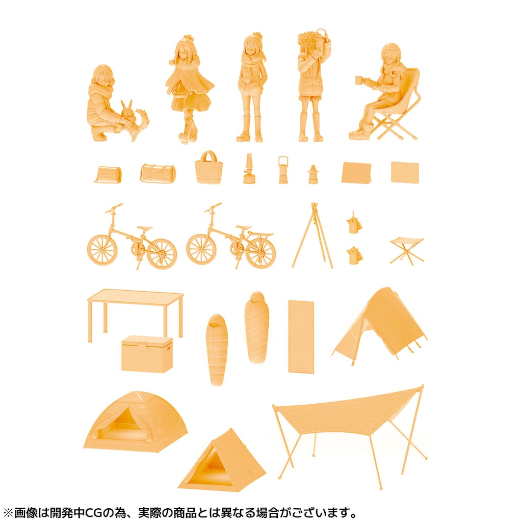 ゆるキャン△　4枚セット 1/24 ARTPLA ゆるキャン△ キャンプ セット | 海洋堂 | ARTPLA