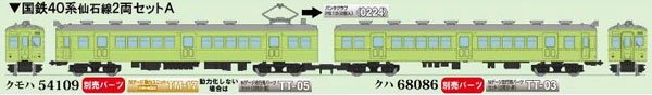 N) 鉄道コレクション 国鉄40系 仙石線2両セットA | トミーテック