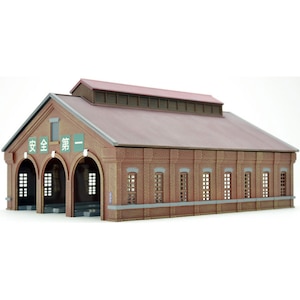 トミーテック｜(N) 建物コレクション122-2 三線式レンガ造り機関庫2｜ﾀﾃｺﾚ122-2 ｻﾝｾﾝｼｷﾚﾝｶﾞﾂｸﾘｷｶﾝｺ2