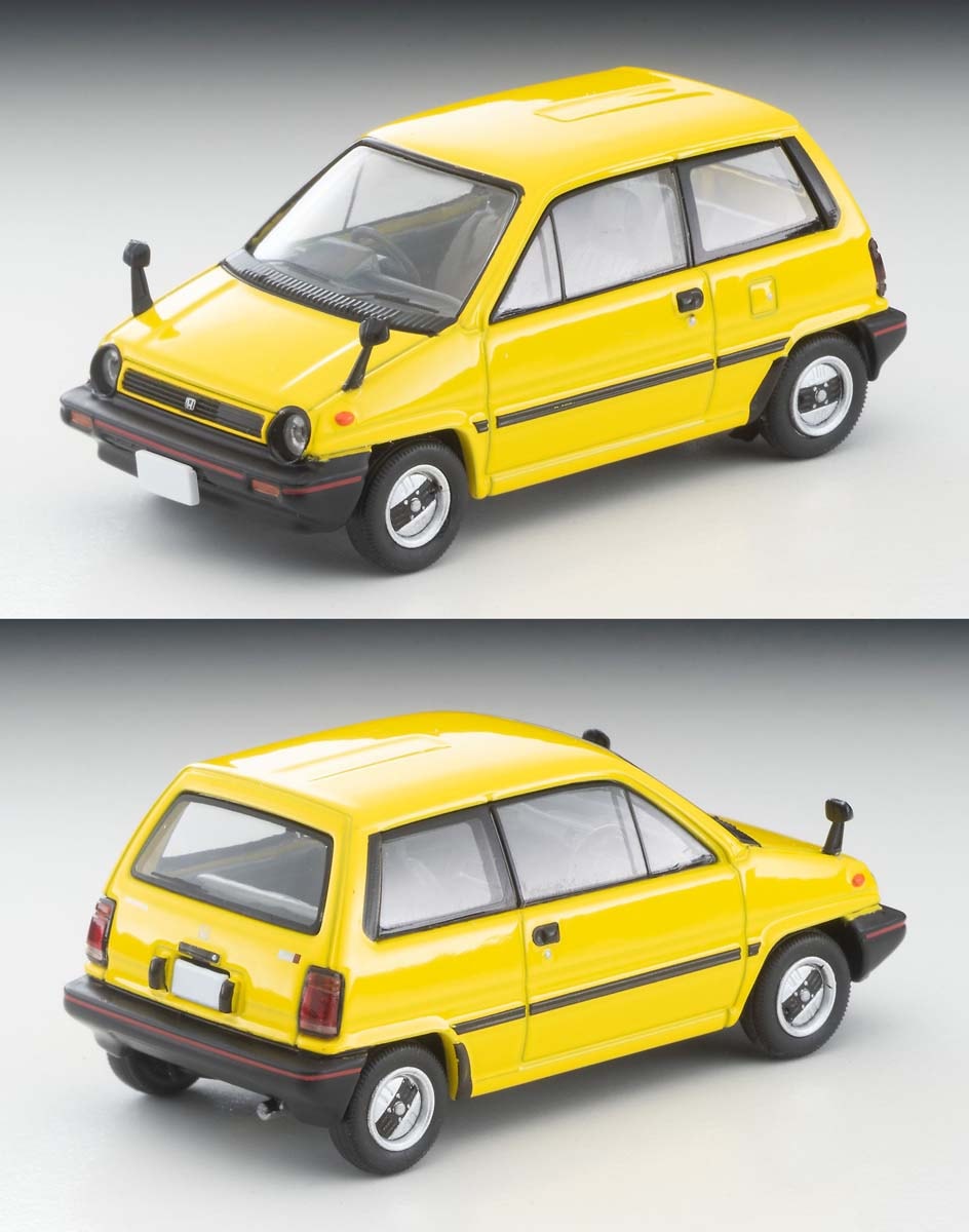 1/64 LV-N272b ホンダ シティR（黄）モトコンポ付 81年式【316794