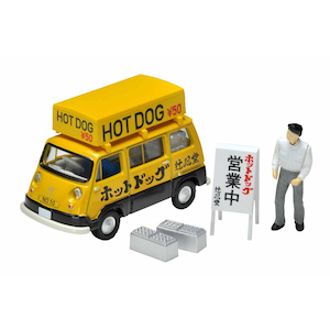 1/64 LV-201a スバル サンバー ライトバン ホットドッグ屋（黄／黒）フィギュア付【321446】