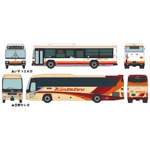 トミーテック｜(N) ザ・バスコレクション　名阪近鉄バス2台セット｜TT ﾊﾞｽｺﾚ ﾒｲﾊﾝｷﾝﾃﾂﾊﾞｽ 2ﾀﾞｲｾｯﾄ