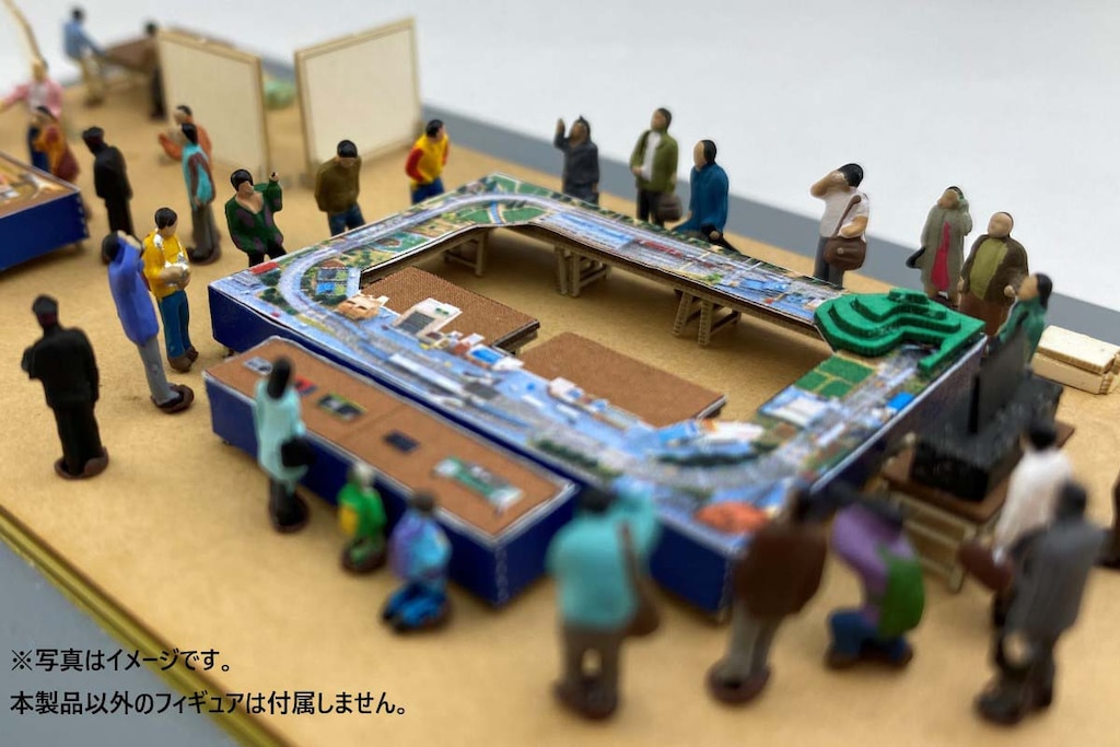 マイクロドールハウス　鉄道模型走行会 鉄道模型走行会の様子が上から横から楽しめる！マイクロドール