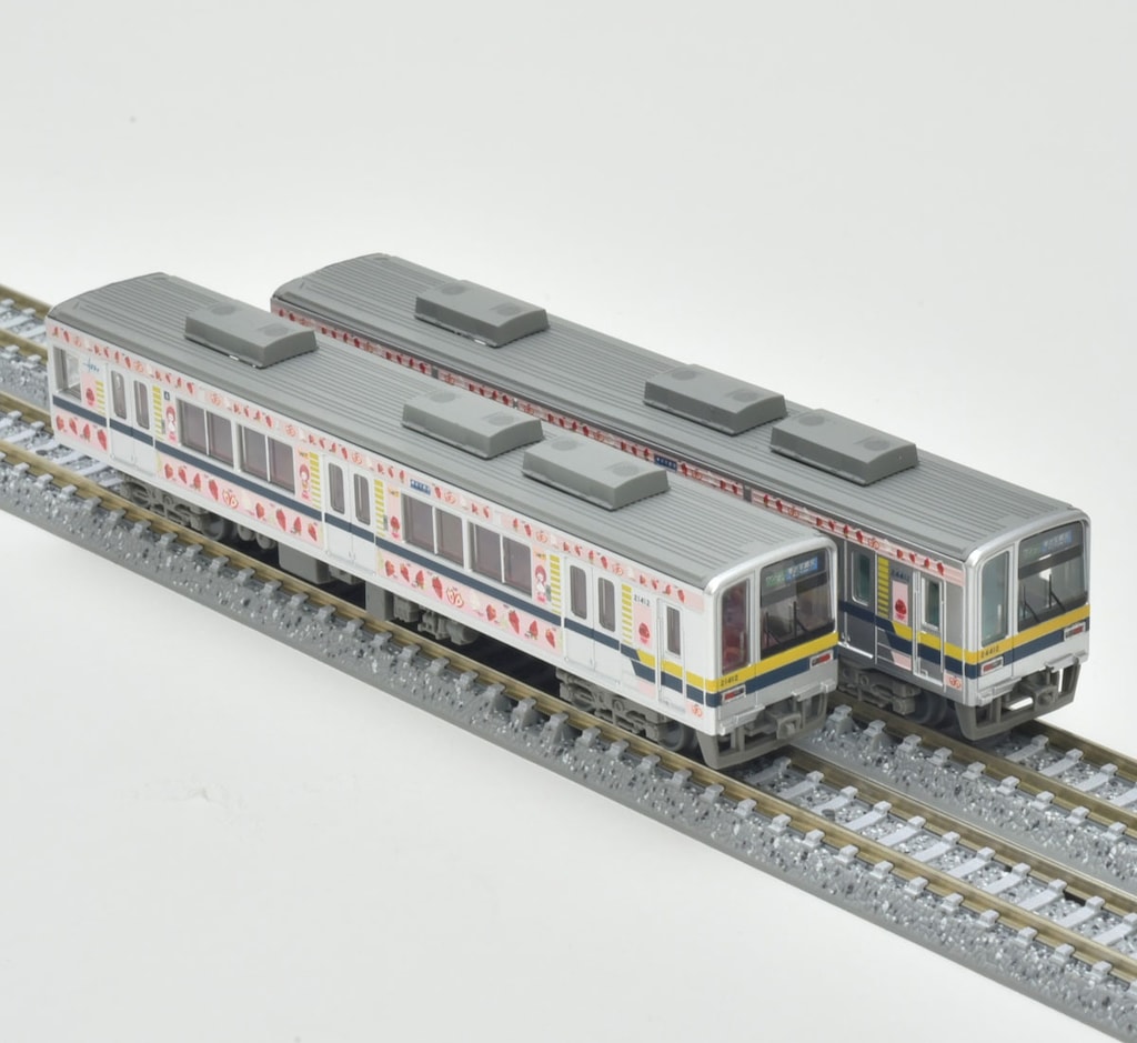 鉄道模型　1/150 東武鉄道20400型ベリーハッピートレイン4両セット 「鉄道コレクション」 [329701] 鉄道コレクション 東武鉄道 20400型 ベリーハッピートレイン 4両