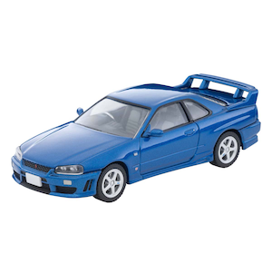 1/64 LV-N353b 日産 スカイライン 2ドアスポーツクーペ　 25ＧＴ TURBO オプションパーツ付（青） 2000年式【335306】