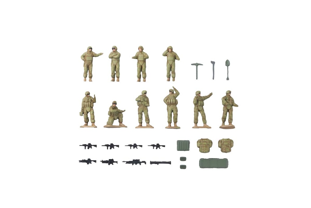 1/64 AS007 戦闘車両情景セット(OCPブラウン)【340867】 | トミー