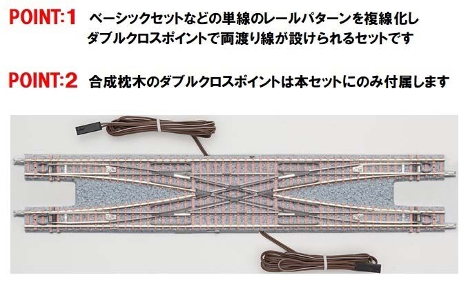N) 91029 レールセット複線化両渡りポイントセット | トミックス