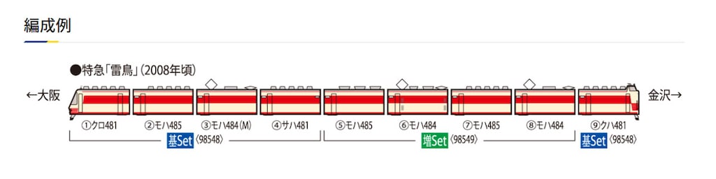 Amazon | トミーテック(TOMYTEC) Nゲージ JR 485系 京都総合運転
