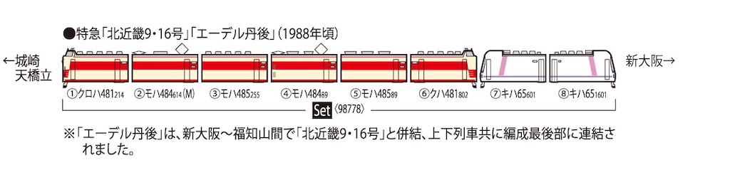 Nagisaページ Amazon | TOMIX Nゲージ JR 485系・キハ65形 北近畿・エーデル