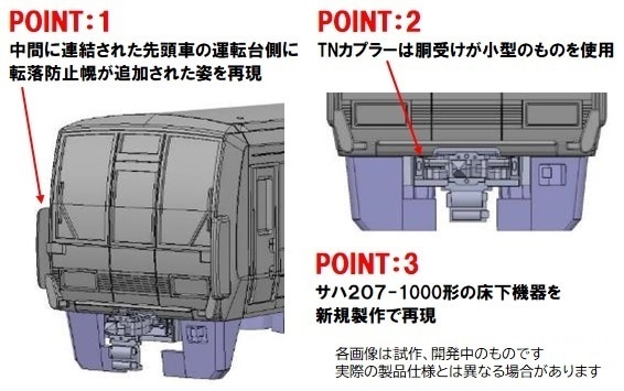 N) 98837 JR 207-1000系通勤電車（転落防止幌付）セット（7両