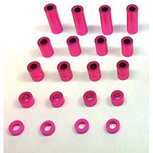 φ2 アルミカラーセット（ピンク）1.5t、3t、6t、6.7t、12t 各4個入【SGE-51PK】【在庫処分】