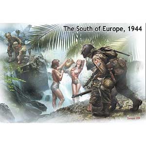 【再生産】1/35 米独・降下兵各2体南欧1944 沐浴中女性2体付【MB35157】