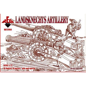 1/72 ランツクネヒト傭兵・砲兵・16世紀・8ポーズ16体+砲 【ORR7264