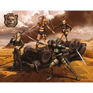1/35 デスエンジェルス女性戦士4体-Desert Battleシリーズ-ファンタジー【MB35122】【在庫処分】