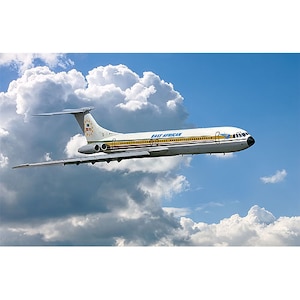 【再生産】1/144 英ビッカーズ・スーパーVC10旅客機タイプ1154東アフリカ航空【014T329】