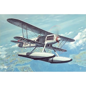 【再生産】1/48 独ハインケルHe51B.2複葉水上戦闘機【048T453】