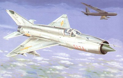 プラモデル完成機　1/48　MIG-21MF フィッシュベット MiG-21PF フィッシュベッドD (プレミアムエディションキット