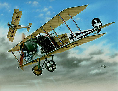#在庫限りの大放出!プレバン スレッガー搭乗機 デザ―トカラーVer.4機セット 1/32 独・フォッカーD.II複葉戦闘機・ブラック&ホワイトテール