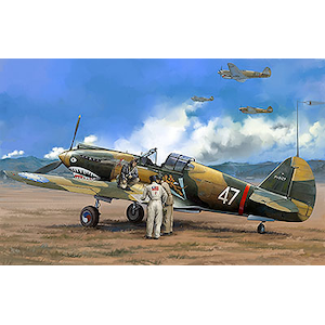【再生産】1/48 米カーチスホーク81-A2戦闘機フライングタイガース特別版(FB4009)【CBF48009】