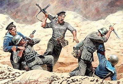 1/35 独ソ・白兵戦-露海兵隊vs独兵5体1941-42東部戦線シリーズ