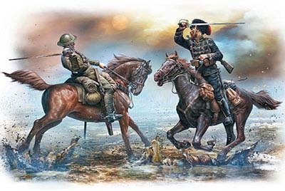 1/35 インディアン戦争・アパッチ攻撃・米先住民兵士2体+馬